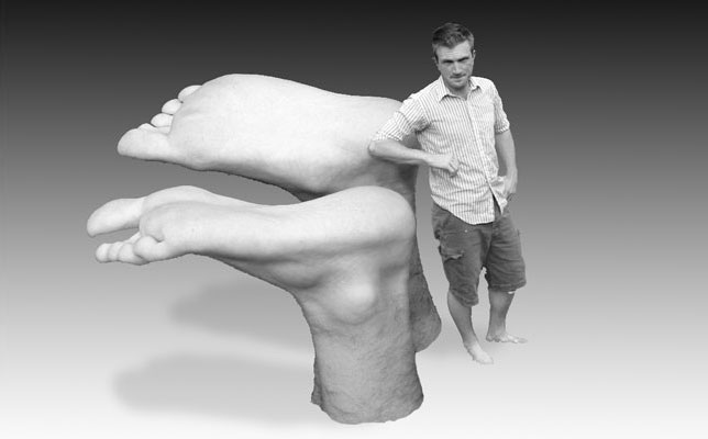 Dan Beyer - early photoshop sketch of Feet