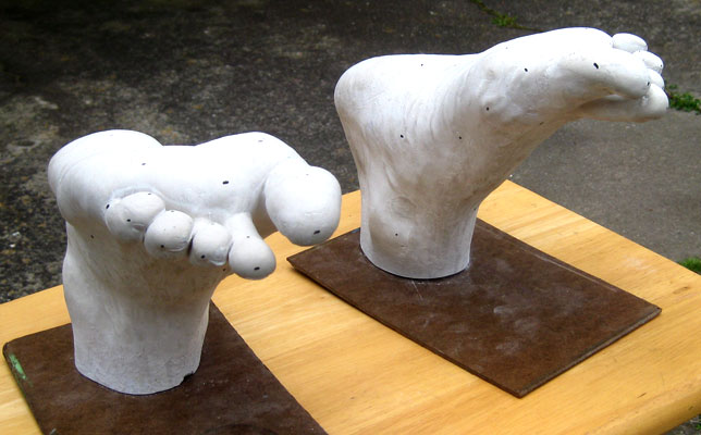 Dan Beyer - plaster feet casts